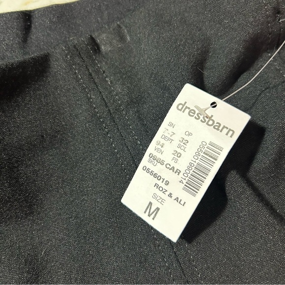 New Roz & Ali Dressbarn Women’s A Line Skirt Black Size Medium Career BNWT - Picture 2 of 4